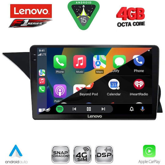 Lenovo Car Audio System for Mercedes-Benz GLK 2013-2017 (Bluetooth/USB/WiFi/GPS/Apple CarPlay/Android Auto) with 9" Touch Screen