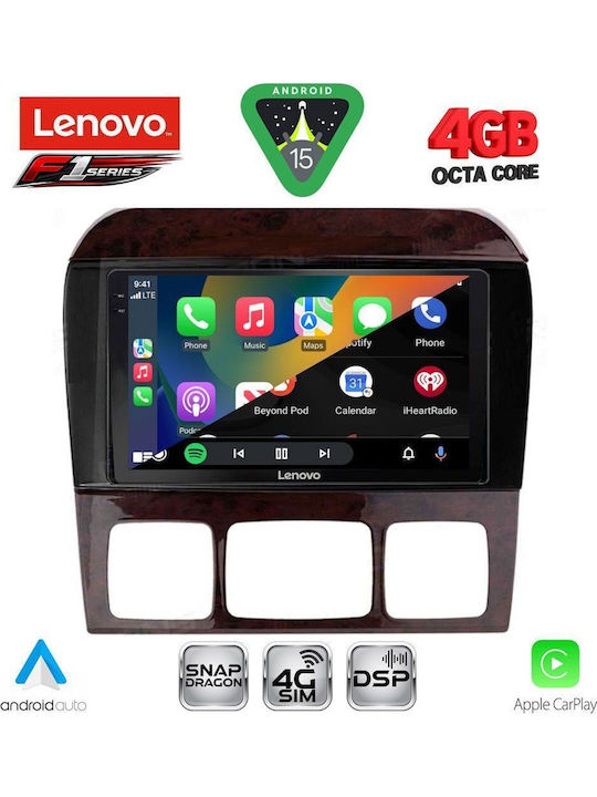 Lenovo Car Audio System for Mercedes-Benz S Class 1998-2005 Bluetooth USB WiFi GPS Apple CarPlay Android Auto with 9" Touch Screen