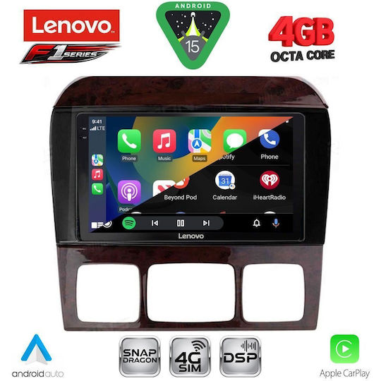 Lenovo Ηχοσύστημα Αυτοκινήτου για Mercedes-Benz S Class 1998-2005 (Bluetooth/USB/WiFi/GPS/Apple-Carplay/Android-Auto) με Οθόνη Αφής 9"