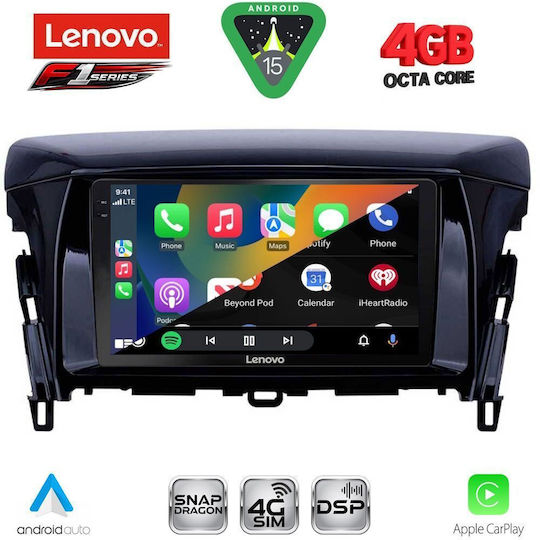 Lenovo Ηχοσύστημα Αυτοκινήτου για Mitsubishi Eclipse Cross 2018-2023 (Bluetooth/USB/WiFi/GPS/Apple-Carplay/Android-Auto) με Οθόνη Αφής 9"