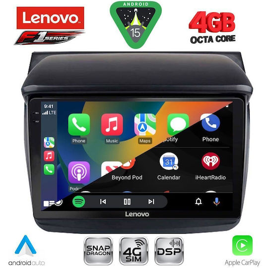 Lenovo Car Audio System for Mitsubishi L200 2006-2015 Bluetooth USB WiFi GPS Apple CarPlay Android Auto with 9" Touch Screen