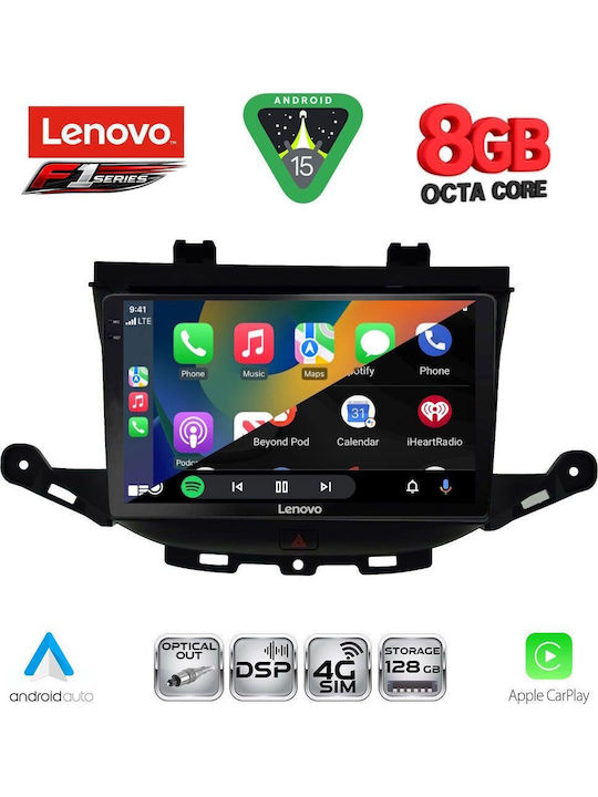 Lenovo Car Audio System for Opel Astra 2015-2022 Bluetooth USB WiFi GPS Apple CarPlay Android Auto with 9" Touch Screen