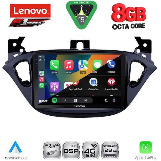 Lenovo Ηχοσύστημα Αυτοκινήτου για Opel Adam / Corsa 2014-2021 (Bluetooth/USB/WiFi/GPS/Apple-Carplay/Android-Auto) με Οθόνη Αφής 9"