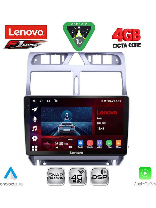 Lenovo Car Audio System for Peugeot 307 2001-2008 Bluetooth USB WiFi GPS Apple CarPlay Android Auto with 9" Touch Screen