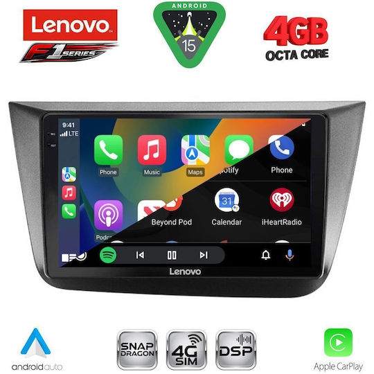 Lenovo Ηχοσύστημα Αυτοκινήτου για Seat Altea 2004-2015 (Bluetooth/USB/WiFi/GPS/Apple-Carplay/Android-Auto) με Οθόνη Αφής 9"