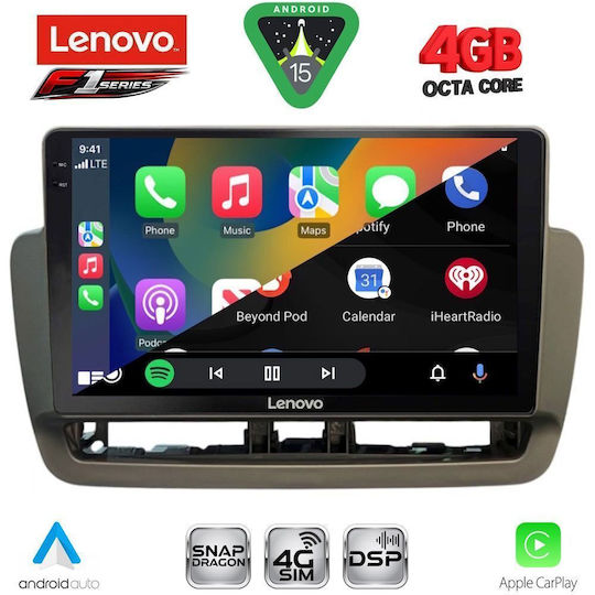 Lenovo Ηχοσύστημα Αυτοκινήτου για Seat Ibiza 2012-2015 (Bluetooth/USB/WiFi/GPS/Apple-Carplay/Android-Auto) με Οθόνη Αφής 9"