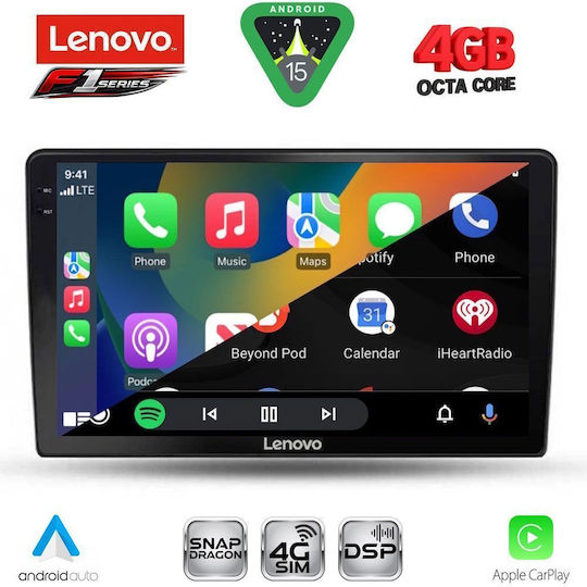 Lenovo Car Audio System for Ssangyong Rexton 2002-2006 (Bluetooth/USB/WiFi/GPS/Apple CarPlay/Android Auto) with 9" Touch Screen