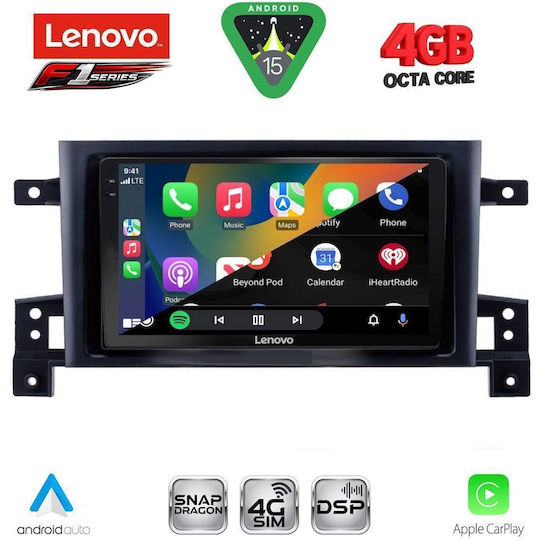 Lenovo Car Audio System for Suzuki Grand Vitara 2005-2015 (Bluetooth/USB/WiFi/GPS/Apple CarPlay/Android Auto) with 9" Touch Screen