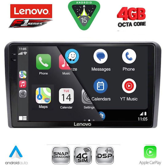 Lenovo Car Audio System for Toyota Yaris 1999-2006 Bluetooth USB WiFi GPS Apple CarPlay Android Auto with 9" Touch Screen