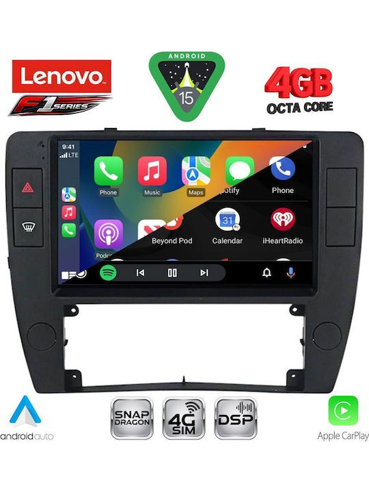 Lenovo Car Audio System for Volkswagen Passat 2000-2005 Bluetooth USB WiFi GPS Apple CarPlay Android Auto with 9" Touch Screen