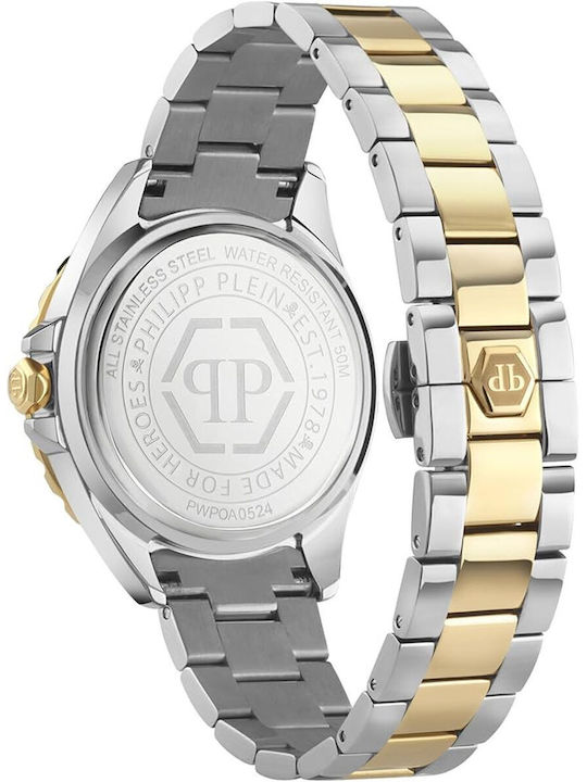 Philipp Plein Uhr Batterie mit Metallarmband Philipp Plein Uhr Batterie mit Metallarmband