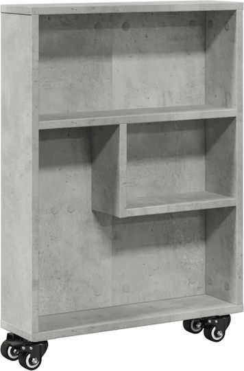 Grey Bookcase 48x13x68cm
