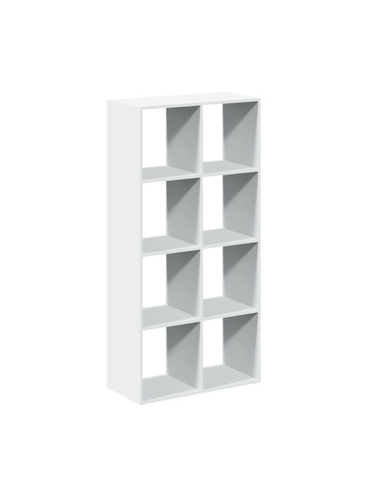 White Bookcase 69.5x29x137.5cm