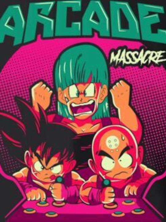 Детска Тениска Черен Аркаден Масакър Dragon Ball