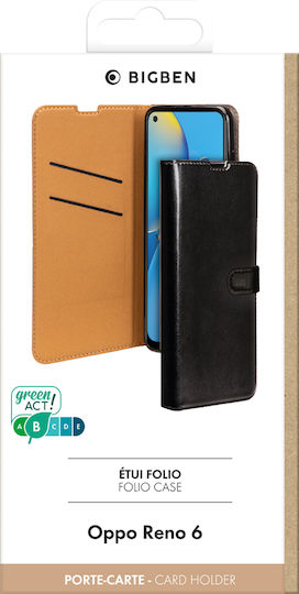 Bigben Case Oppo Reno 6 Stand Function Integrated Card Holder Black