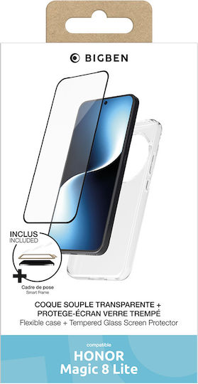 Bigben Case Tempered Glass Honor Magic 8 Lite Shockproof Transparent