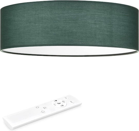 Navaris Plafonieră de Tavan 41.5 cm Verde cu LED Integrat și Telecomandă