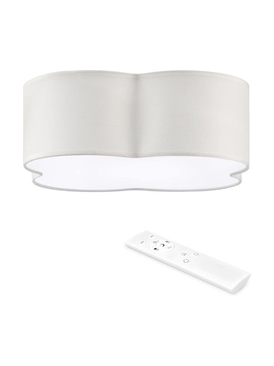 Navaris Ceiling Light 42cm White with Integrated LED and Remote Control