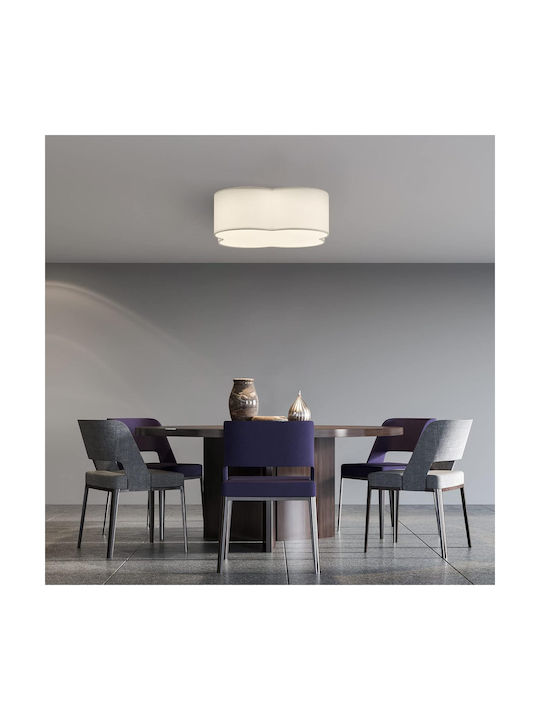 Navaris Ceiling Light 42cm White with Integrated LED and Remote Control