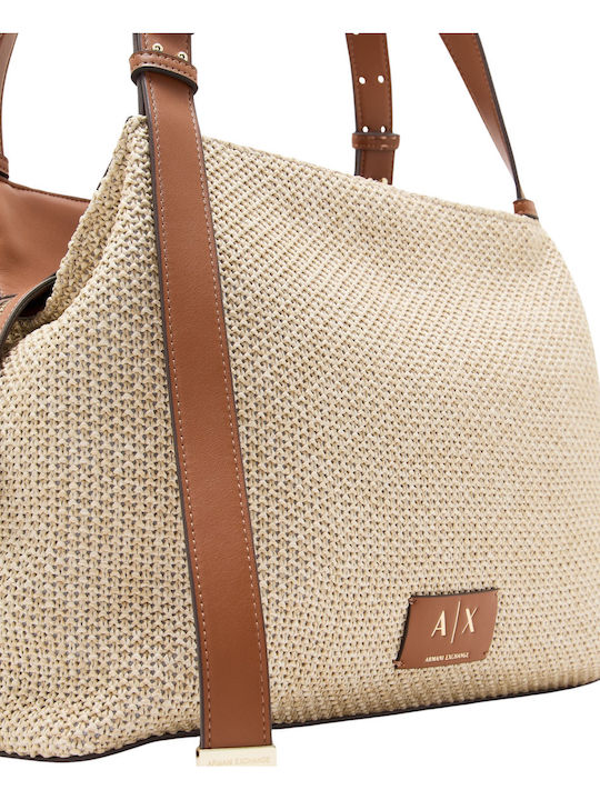Fabric Women's Shoulder Bag Beige