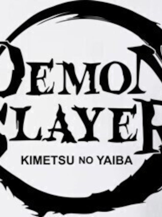 Kinderoberteile T-Shirts Weiß Demon Slayer Logo
