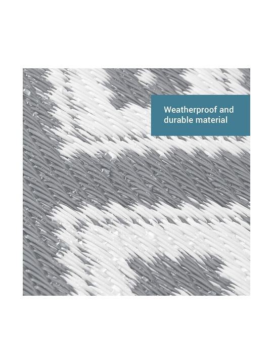Jemidi24 Covor De Exterior Rectangular Alb/Gri 120x180cm