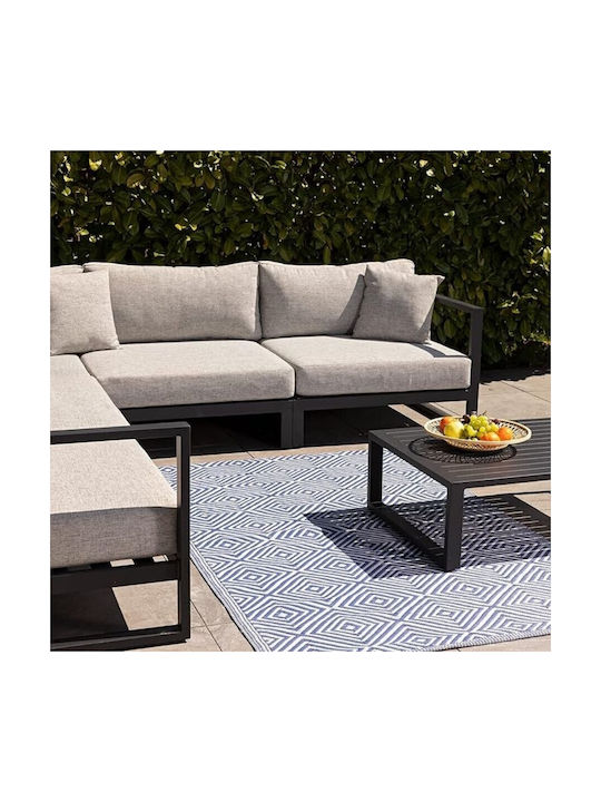 Jemidi24 Außenbereich Wohnzimmer Teppich Rechteckig Blau 120x180cm