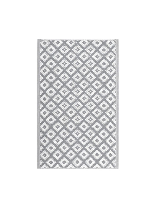 Jemidi24 Covor De Exterior Rectangular Alb/Gri 120x180cm