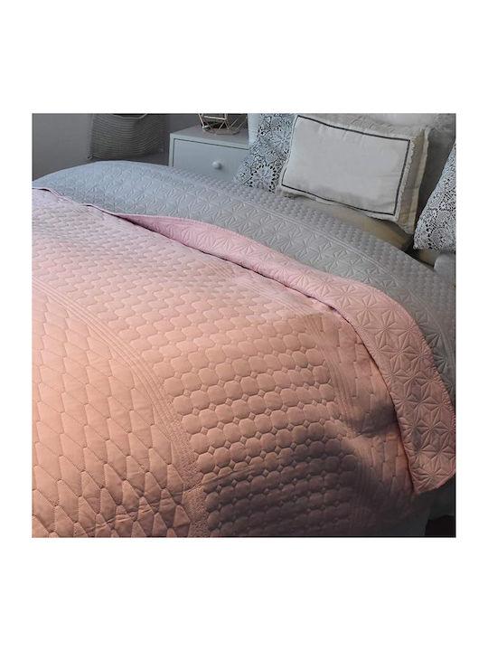 Homelevel Κουβερλί Υπέρδιπλο Pink 220x240cm
