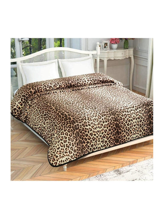 Tac Pătură Supraînălțată 220x240 cm Imprimeu Leopard