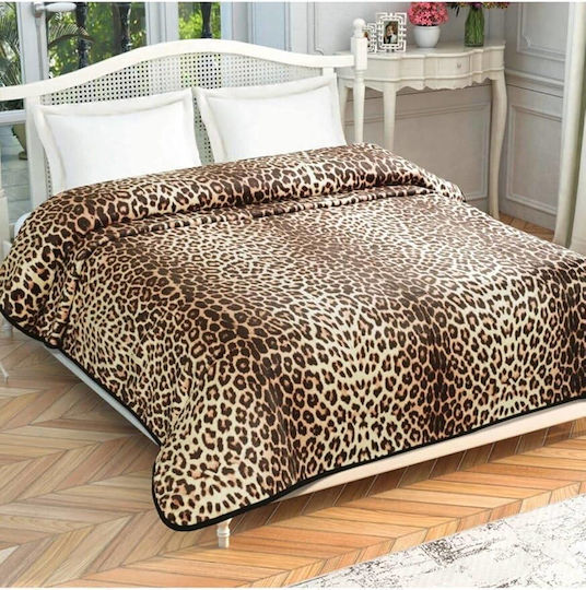 Tac Pătură Super King 220x240 cm Imprimeu Leopard