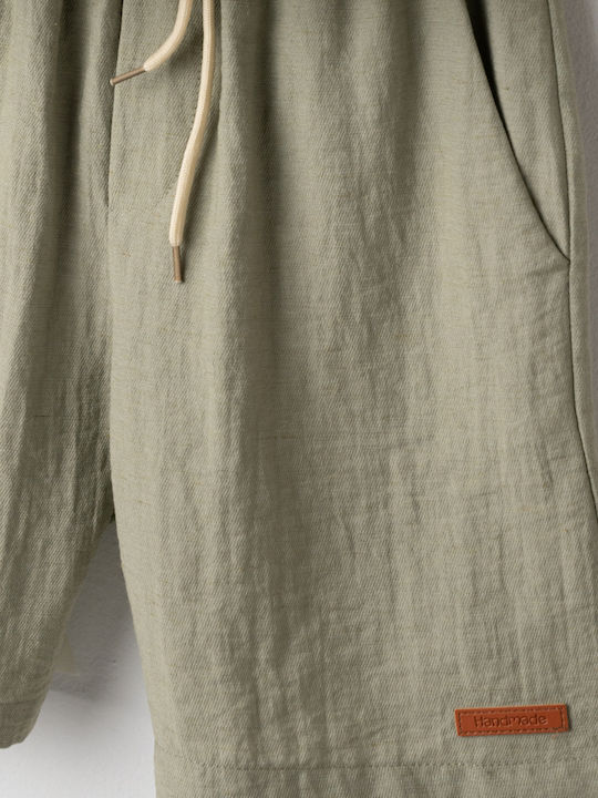 Kinderbekleidungssets mit Sommer-Shorts 2 Stück Olivgrün