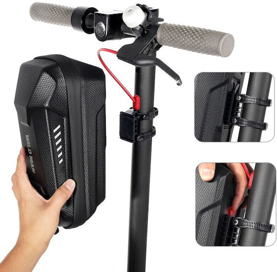 Alista Home Geantă Bicicletă Scuter Spațiu Depozitare Antisoc Impermeabilă Cu Fermoar 3l Material Plastic Dur Carbon Scuter Electric Bicicletă Neagră