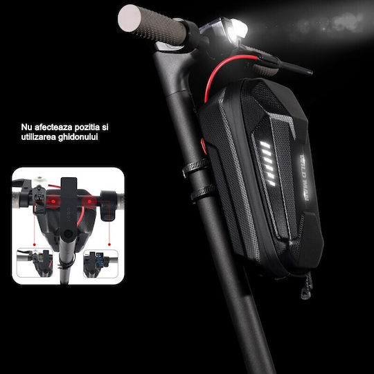 Alista Home Geantă Bicicletă Scuter Spațiu Depozitare Antisoc Impermeabilă Cu Fermoar 3l Material Plastic Dur Carbon Scuter Electric Bicicletă Neagră