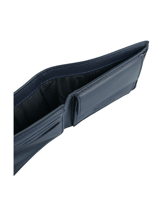 Portofel Bărbătesc din Piele cu RFID Albastru