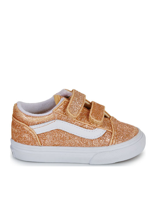 Old Skool V Παιδικά Sneakers με Σκρατς Χρυσά