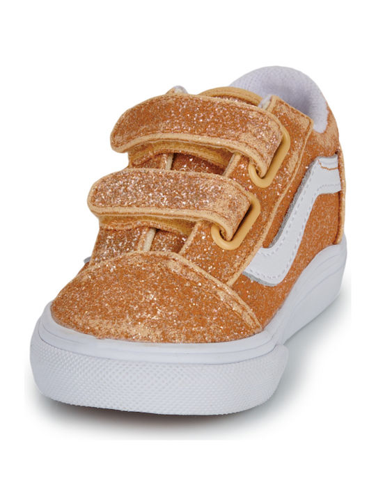 Old Skool V Παιδικά Sneakers με Σκρατς Χρυσά