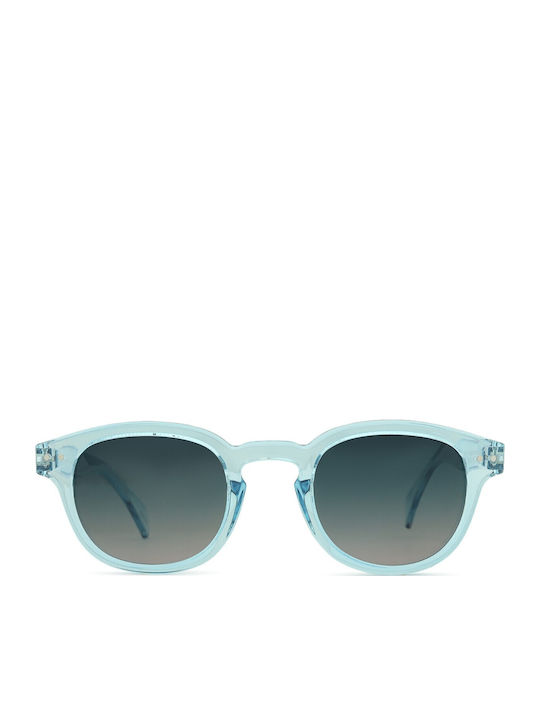 Izipizi Unisex Sunglasses with Blue Frame and Blue Gradient Polarized Mirror Lens