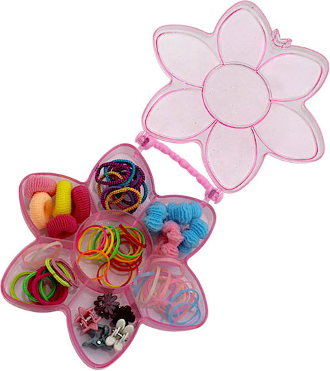 Set Hair Claw Clips Bag Flower 4omo244