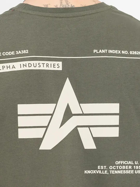 Label Backprint T-shirt Dark Olive 258505-142