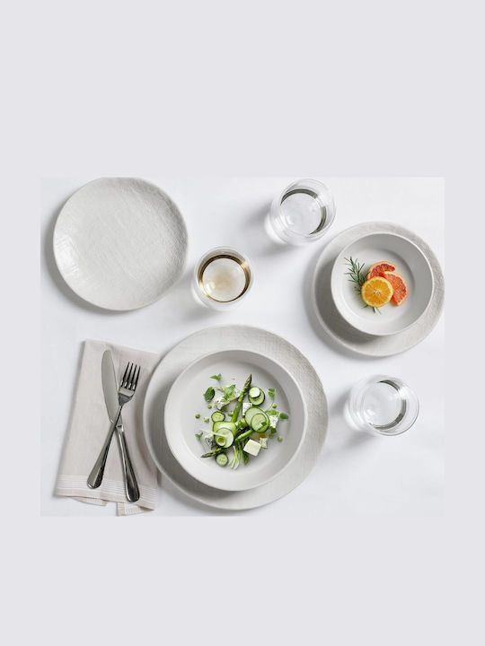 Navaris Alb Ceramică Set de Vase 16buc