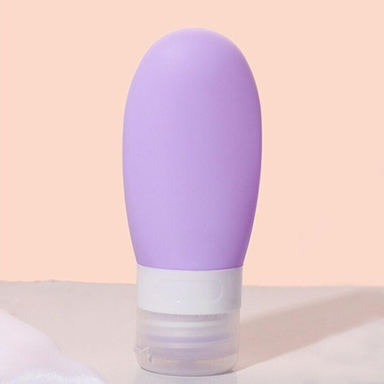 Recipient De Călătorie Elegant Portabil Din Silicon Sticlă De Călătorie Alista Home Potrivit Pentru Loțiune Șampon Alte Lichide Antiscurgere Reîncărcabil Capacitate 90ml Mov