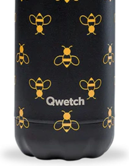 Qwetch Μπουκάλι Θερμός Ανοξείδωτο 500ml Μαύρο