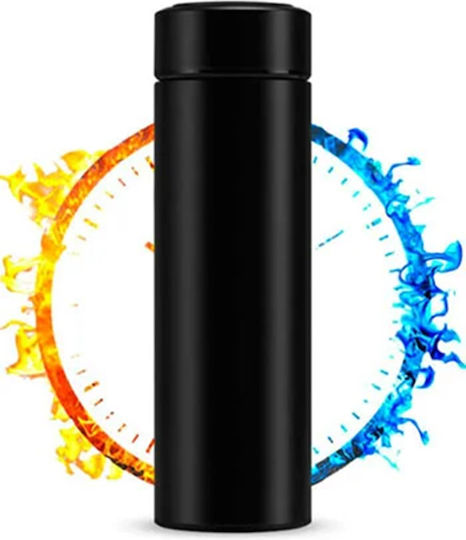 Ποτήρι Θερμός 500ml LED δείκτη θερμοκρασίας Smart cup Μαύρο