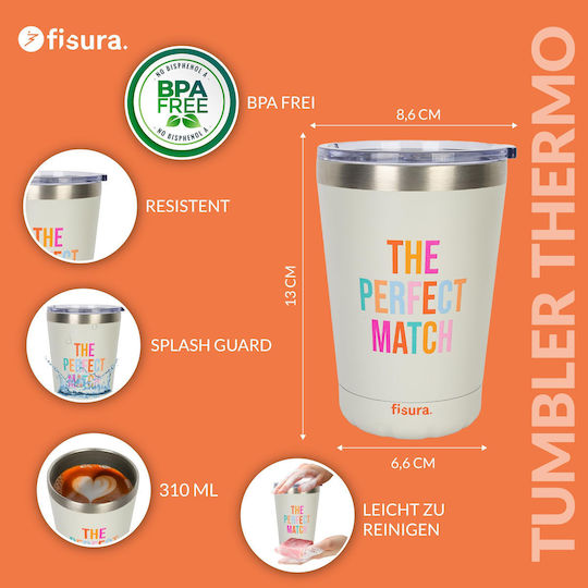 Fisura Ποτήρι Θερμός Ανοξείδωτο 310ml The Perfect Match