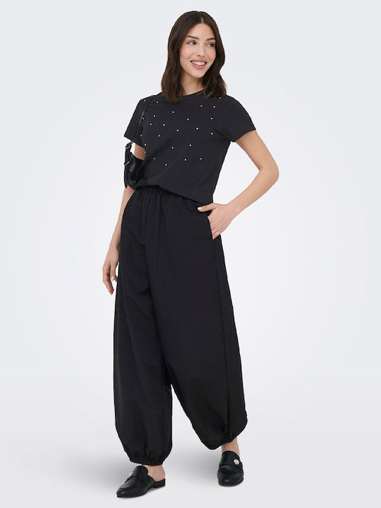 Women's Blouse Short Sleeve Black