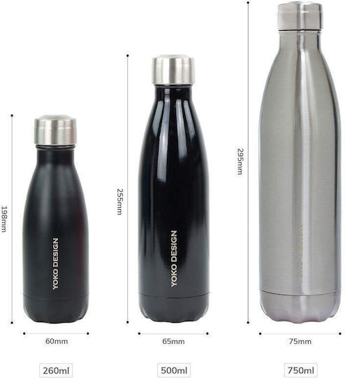 Yoko Design Sticlă Termos Oțel inoxidabil Fără BPA 500ml Multicolor