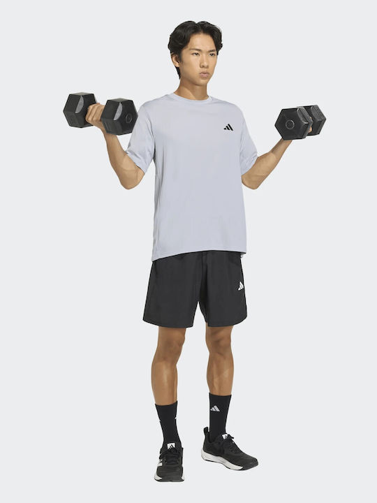 Essentials Base Sportliches T-Shirt Halo Silber
