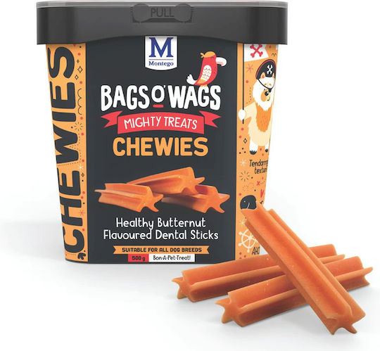 Montego Sticks für Hunde Mittelgroße Rassen mit Huhn, Weizen, Geflügel, Karotte und Fleisch 500gr