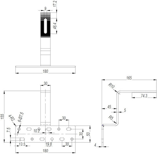 Set 1 Mounting Bracket Photovoltaic Panel On Tiled Roof Z